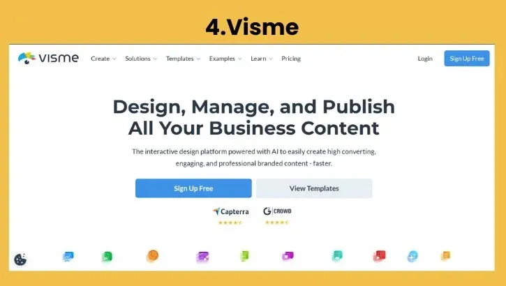 Visme ebook with visuals and infographics